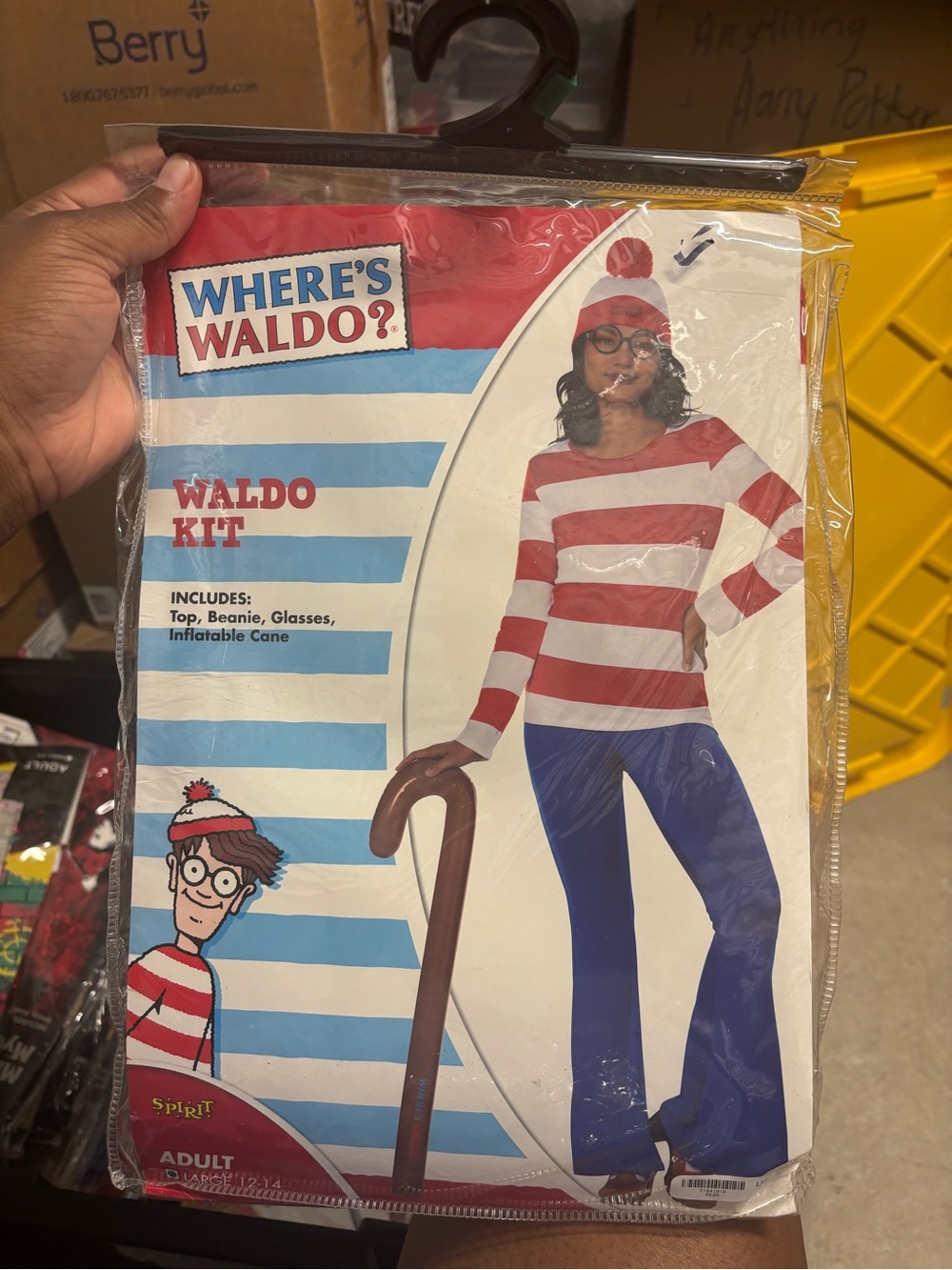 Adult Wenda Costume Kit - Where's Waldo? Spirit Halloween Large 12-14